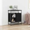 vidaXL Sideboard Schwarz Eichen-Optik 69 x 35 x 80 cm Holzwerkstoff