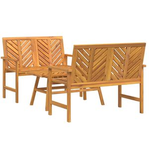 vidaXL Garten Lounge Set Braun Massivholz Akazie