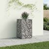 vidaXL Gabionen Hochbeet Silber 50 x 50 x 80 cm Verzinkter Stahl