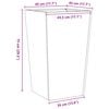 vidaXL Pflanzkübel 2 Stk. 45x45x75 cm Wetterfester Stahl