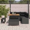 vidaXL Garten-Sofa-Set mit Kissen mit Speicher 8 pcs Schwarz