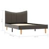 vidaXL Bettgestell Anthrazit Kunstleder 100 x 200 cm