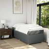 vidaXL Boxspringbett mit Matratze Dunkelgrau 100x200 cm Stoff