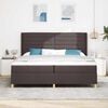 vidaXL Boxspringbett mit Matratze mit LED Braun 140 x 200 cm Stoff