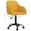 vidaXL Esszimmerst&uuml;hle 2 Stk. Drehbar Gelb Samt