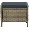 vidaXL 3-tlg. Garten-Lounge-Set mit Auflagen Poly Rattan Braun