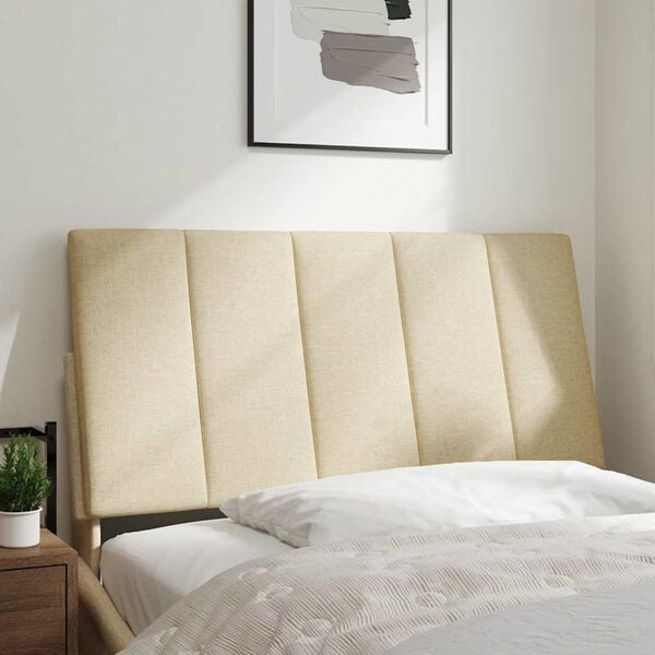 vidaXL Kopfteil-Kissen "Hanko" Creme 100 cm Stoff