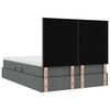 vidaXL Bett mit Stauraum und LED Dunkelgrau 140 x 190 cm Polyester