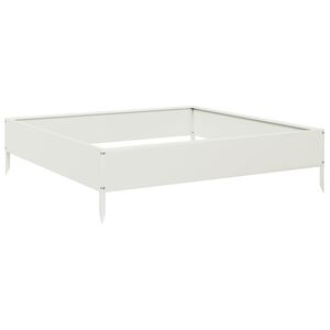 vidaXL Hochbeet Wei&szlig; 100x100x26 cm Stahl