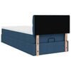 vidaXL Ottoman-Bett mit Matratze Blau 80x200 cm Stoff