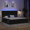 vidaXL Bett mit Stauraum und LED Schwarz 200 x 200 cm Polyester