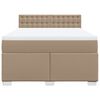vidaXL Boxspringbett Matratze Cappuccino-Braun 140x190cm Kunstleder