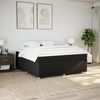 vidaXL Boxspringbett mit Matratze Schwarz 200x200 cm Stoff