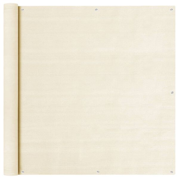 vidaXL Balkon Sichtschutz Creme 120x400 cm HDPE