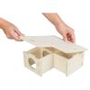 TRIXIE Nagerhaus mit 3 Kammern 30x12x30 cm Holz