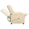 vidaXL Massagesessel Creme Echtleder