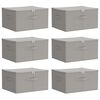 vidaXL Aufbewahrungsbox 6 stk. Vliesstoff 43 x 34 x 23 cm 33,6 L Grau