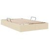 vidaXL Aufbewahrungsbett mit Matratze Creme 120 x 200 cm Stoff