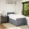 vidaXL Boxspringbett mit Matratze Dunkelgrau 90x200 cm Samt