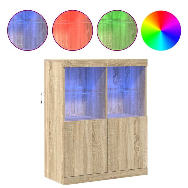 vidaXL Sideboard Sonoma-Eiche 81x37x100 cm Holzwerkstoff