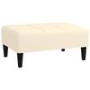 vidaXL Schlafsofa 2-Sitzer mit 2 Kissen & Hocker Creme Samt