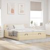 vidaXL Ottoman-Bett mit Matratzen Creme 180x200 cm Stoff