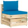 vidaXL 6-tlg. Garten-Lounge-Set mit Kissen Gr&uuml;n Impr&auml;gniertes Holz