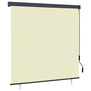 vidaXL Rollo Creme 180 x 250 cm Stoff und Aluminium