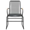 vidaXL Gartenstühle 2 Stk. Schwarz 58x59x85,5 cm PVC Rattan