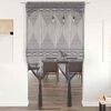 vidaXL Makramee Vorhang Anthrazit 140x240 cm Baumwolle