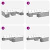 vidaXL Garten-Sofa-Set mit Speicher 11 pcs Grau Poly Rattan