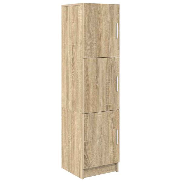 vidaXL Highboard Sonoma Eiche 31,5 x 32 x 124 cm Holzwerkstoff