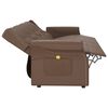 vidaXL 4-Sitzer Massagesessel Braun Gl&auml;nzend Kunstleder