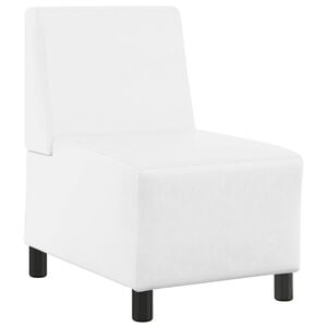 vidaXL | Modulares Armfreies Sofa | Wei&szlig; 55 x 74 x 82 cm Kunstleder