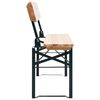 vidaXL Biertisch mit 2 B&auml;nken Klappbar 118 cm Tannenholz