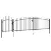 vidaXL Gartentor Woerden mit Speerspitze 5 x 1,25 m Schwarz