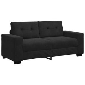 vidaXL Zweisitzer-Sofa Schwarz 180x77x82 cm Samt