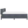 vidaXL Boxspringbett mit Matratze Dunkelgrau 200 x 180 cm Samt