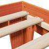 vidaXL Massivholzbett ohne Matratze Wachsbraun 90x200 Kiefernholz