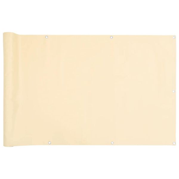 vidaXL Balkon-Sichtschutz Creme 800x75 cm PVC