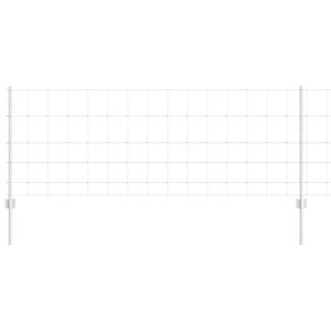 vidaXL Wildzaun mit Pfosten 25 x 0,8 m (B x H) Feuerverzinkter Stahl