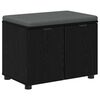 vidaXL Flurbank mit Kissen mit Regal Schwarze Eiche 60 x 38 x 46 cm