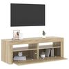 vidaXL TV-Schrank mit LED-Leuchten Sonoma-Eiche 120x35x40 cm