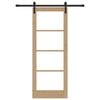 vidaXL Schiebetür ORKDAL Natur 78 x 202 cm Massivholz Kiefer und Glas