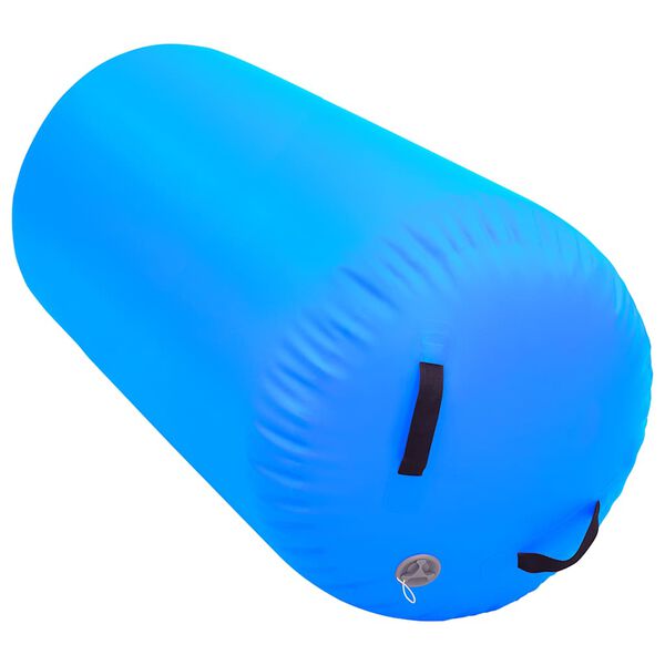 vidaXL Aufblasbare Gymnastik-Rolle mit Pumpe 120x75 cm PVC Blau