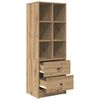 vidaXL Highboard mit Schubladen Artisan-Eiche 45,5 x 34 x 127 cm