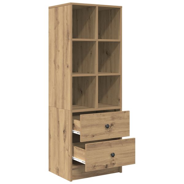 vidaXL Highboard mit Schubladen Artisan-Eiche 45,5 x 34 x 127 cm