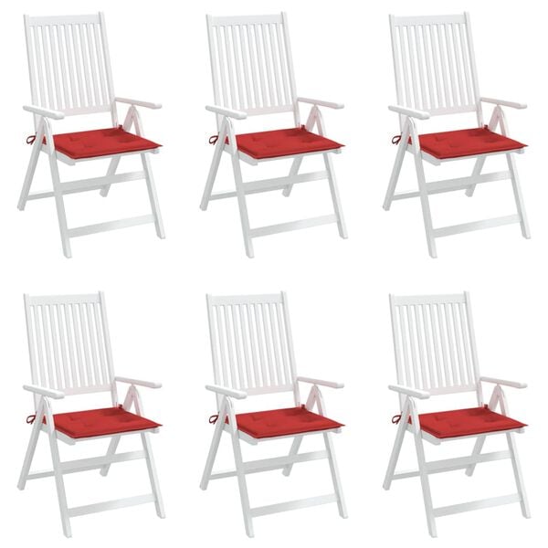 vidaXL Gartenstuhl-Kissen 6 Stk. Rot 50x50x4 cm Oxford-Gewebe