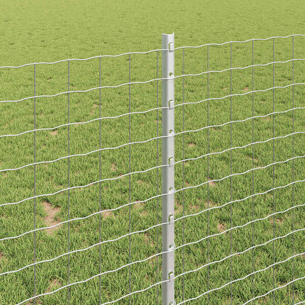 vidaXL Zaunpfosten 88 pcs Silber 140 cm Stahl