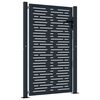vidaXL Gartentor Anthrazit 100x125 cm Stahl Quadratisches Design